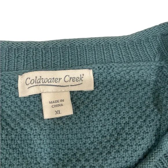 Coldwater Creek cardigan grandmacore button up oversized basic knit sweater - Picture 4 of 16